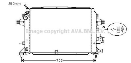 AVA OPEL Радиатор охлаждения двигателя ZAFIRA / ZAFIRA FAMILY B 05- AVA COOLING ol2489