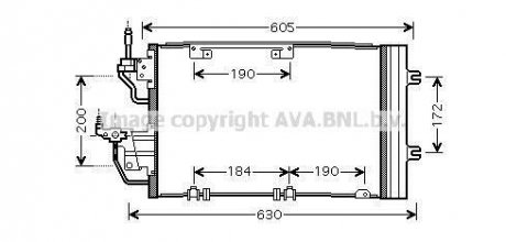 Радіатор кодиціонера Opel Astra, Zafira AVA COOLING ol5454d