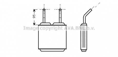 AVA OPEL Радіатор опалення KADETT E 1.2-2.0 84- AVA COOLING ol6160