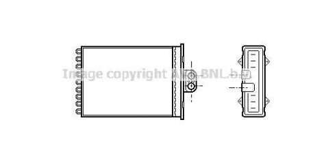 Радіатор обігрівача HEAT VECTRA B+AC 95-99 (Ava) AVA COOLING ol6217