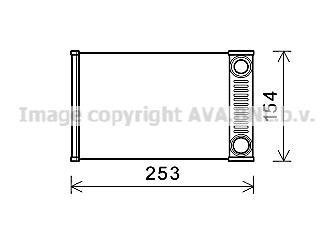 Радиатор отопителя салона Chevrolet Aveo Sonic T300 2011>, Tracker 2013> AVA AVA COOLING ol6656