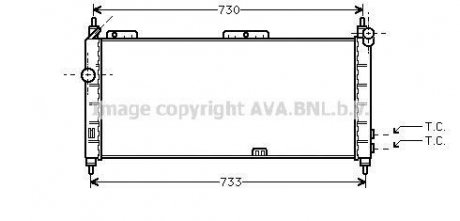 AVA OPEL Радіатор охолодження Combo, Corsa B 1.2/1.6 Opel Astra AVA COOLING ola2203