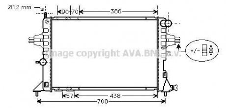 AVA OPEL Радіатор охолодження двиг. ASTRA G 1.7 TD 98- Opel Astra AVA COOLING ola2252