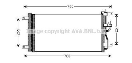 Конденсор (радіатор кондиціонера) Chevrolet Captiva AVA COOLING ola5612d