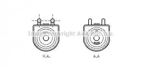 AVA CITROEN Масляный радиатор Berlingo, C4 I, C5 I, Xsara, Peugeot 206/306/307/407, Partner 1.9D/2.0 Peugeot 206, Citroen Xsara, Berlingo, Peugeot 306, Partner, 406, 307, Citroen C5, Peugeot 407, Citroen C4 AVA COOLING pe3271