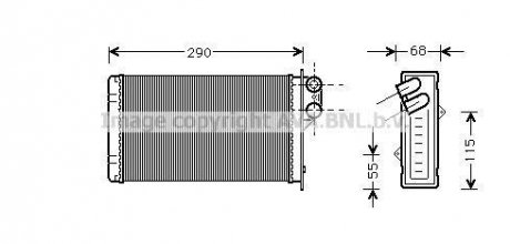 AVA PEUGEOT Радиатор отопления 405 I,II Peugeot 405, 406 AVA COOLING pe6100