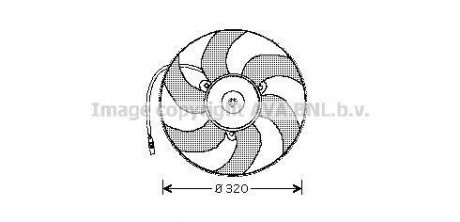 Купить Вентилятор Peugeot 405 AVA COOLING pe7513 (фото1) подбор по VIN коду, цена 2836 грн.