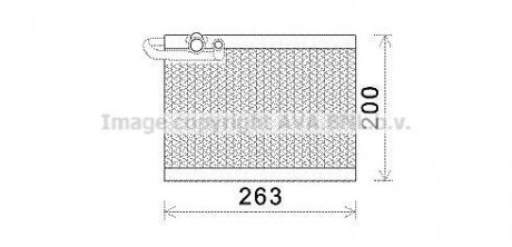 AVA CITROEN Випаровувач кондиціонера C4 1.4 04-, 16 04-, 2.0 04-, PEUGEOT AVA COOLING pev351
