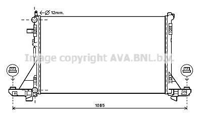 Радіатор охолодження двигуна Opel Movano (10-)/Renault Master (10-)/Nissan NV400 (11-) 2.3 CDTi AVA AVA COOLING rt2561