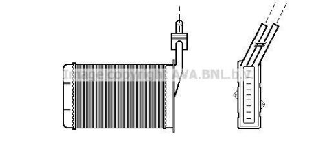 Радіатор обігрівача R21 ALL MT/AT 86-95 (LHD) (Ava) AVA COOLING rt6101