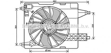 Вентилятор охлаждения радиатора AVA COOLING rt7539