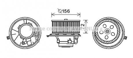 AVA RENAULT Вентилятор салону Laguna II 01- AVA COOLING rt8581