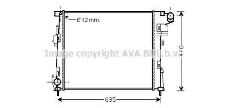 Радіатор охолодження двигуна AVA AVA COOLING rta2427