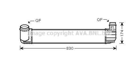 AVA RENAULT Інтеркулер Grand Scenic III, Megane III 2.0dCi 09- AVA COOLING rta4413