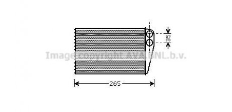 Радиатор отопителя салона AVA Renault Megane, Scenic, Grand Scenic AVA COOLING rta6354