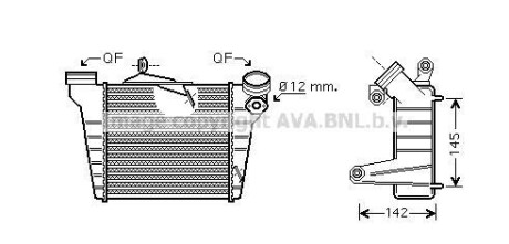 AVA SKODA Інтеркулер FABIA 1.9 00-, VW, SEAT AVA COOLING sta4036