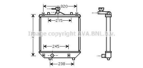 AVA OPEL Радіатор сист. охолодження двиг. AGILA 1.0-1.2 AVA COOLING sza2064