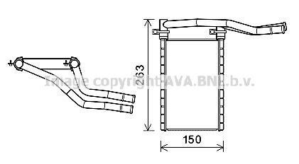 Теплообмінник, Система опалення салону Suzuki Swift, SX4 AVA COOLING sza6146