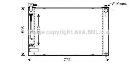 AVA LEXUS Радіатор охолодження двиг. RX 3.0 03- Lexus RX AVA COOLING to2343