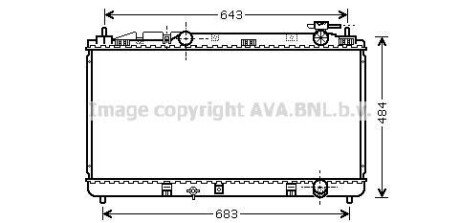 AVA TOYOTA Радіатор охолодження CAMRY 2.4 06-11 Toyota Camry AVA COOLING to2598