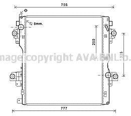 AVA TOYOTA Радиатор охлаждения двигатель. Land Cruiser Prado 3.0 D-4D Toyota Land Cruiser AVA COOLING to2604