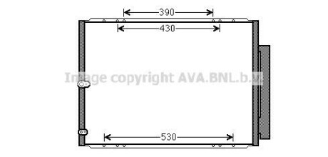 AVA LEXUS Радіатор кондиціонера (конденсатор) з осушувачем RX 300 03- Lexus RX AVA COOLING to5568d