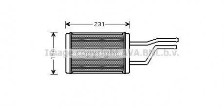 AVA TOYOTA Радіатор опалення HIACE / COMMUTER V 2.5 06-, HIACE IV 95- AVA COOLING to6326