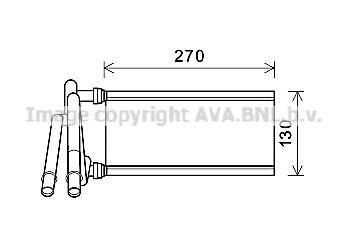 AVA LEXUS Радіатор опалення GS 05-, IS C 09-, IS II 05- AVA COOLING to6706