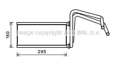 AVA TOYOTA Радиатор отопления FJ CRUISER 4.0 4WD 06-, LAND CRUISER PRADO 3.0, 4.0 02- AVA COOLING to6714