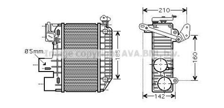 AVA TOYOTA Інтеркулер Avensis 2.0D-4D 99- AVA COOLING toa4365