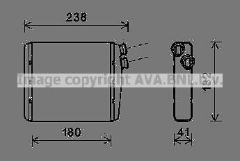 Радиатор отопителя салона Volvo S60 (10-), S80 (06-), XC60 (08-),XC70 (07-)/Rang AVA COOLING voa6163