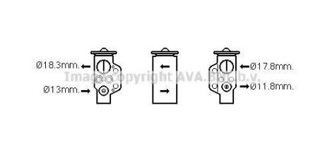 Клапан кондиціонера AVA COOLING vw1333