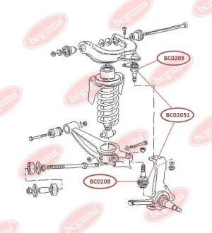 Пильник шарової опори 20x34 Volkswagen Transporter, Suzuki Swift BC GUMA bc02051