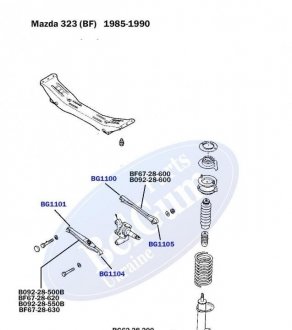 Сайлентблок важеля (заднього) Mazda 323/626, 85-94 (d=14mm) (поперечного) BelGum bg1101