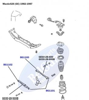 Сайлентблок важеля (заднього/всередині) Mazda 323/626 BelGum bg1102