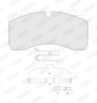 Комплект тормозных колодок, дисковый тормоз BERAL bcv29162tk