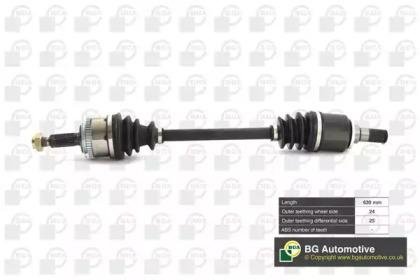 Піввісь Kia Picanto 1.0/1.1i -11 (24/25) 630mm Л. KIA Picanto BGA ds3604l