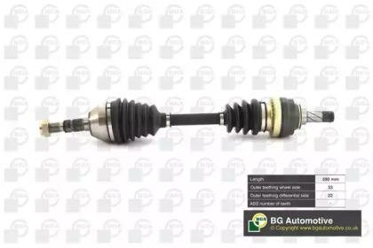 Піввісь Astra/Zafira 1.4/1.6i 04-13 (33/22) 950mm Л. Opel Astra, Zafira BGA ds9515l