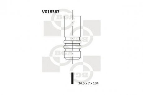 Клапан впускний BGA v018367