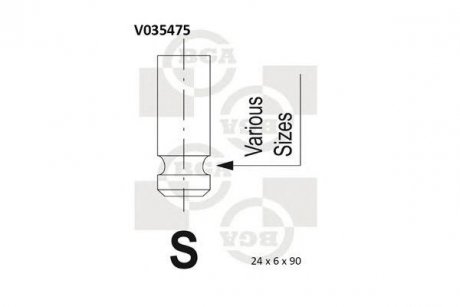 Купить Клапан двигателя Land Rover Freelander BGA v035475 (фото1) подбор по VIN коду, цена 221 грн.