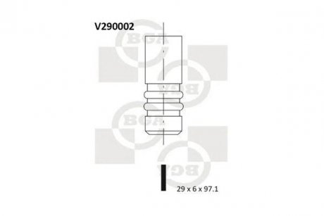 Клапан двигателя BGA v290002