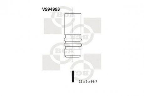 Клапан двигателя Ford Fiesta BGA v994993