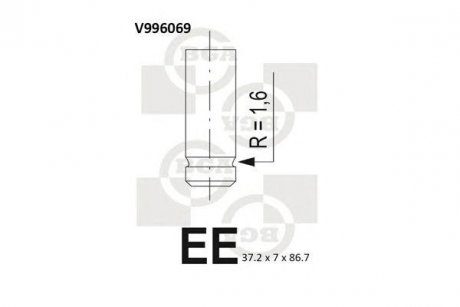 Клапан двигателя BGA v996069