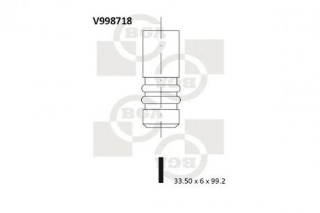 Клапан впускной BGA v998718