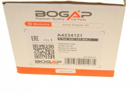 Помпа системи охолодження BOGAP a4234121