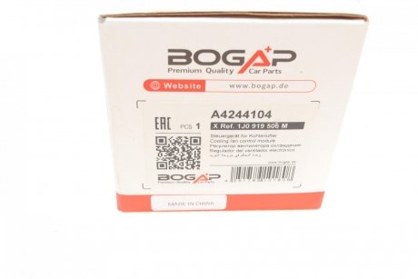 Блок управління вентилятором радіатора BOGAP a4244104