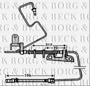 Гальмівний шланг задній лівий BORG & BECK bbh7552