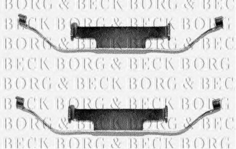Ремкомплект тормозных колодок BORG & BECK bbk1012