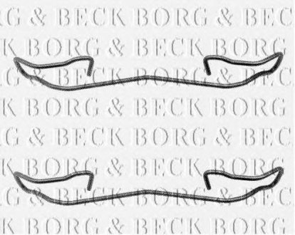 Ремкомплект гальмівних колодок BORG & BECK bbk1039