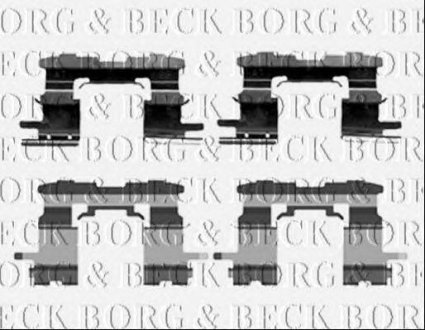 Ремкомплект тормозных колодок BORG & BECK bbk1216